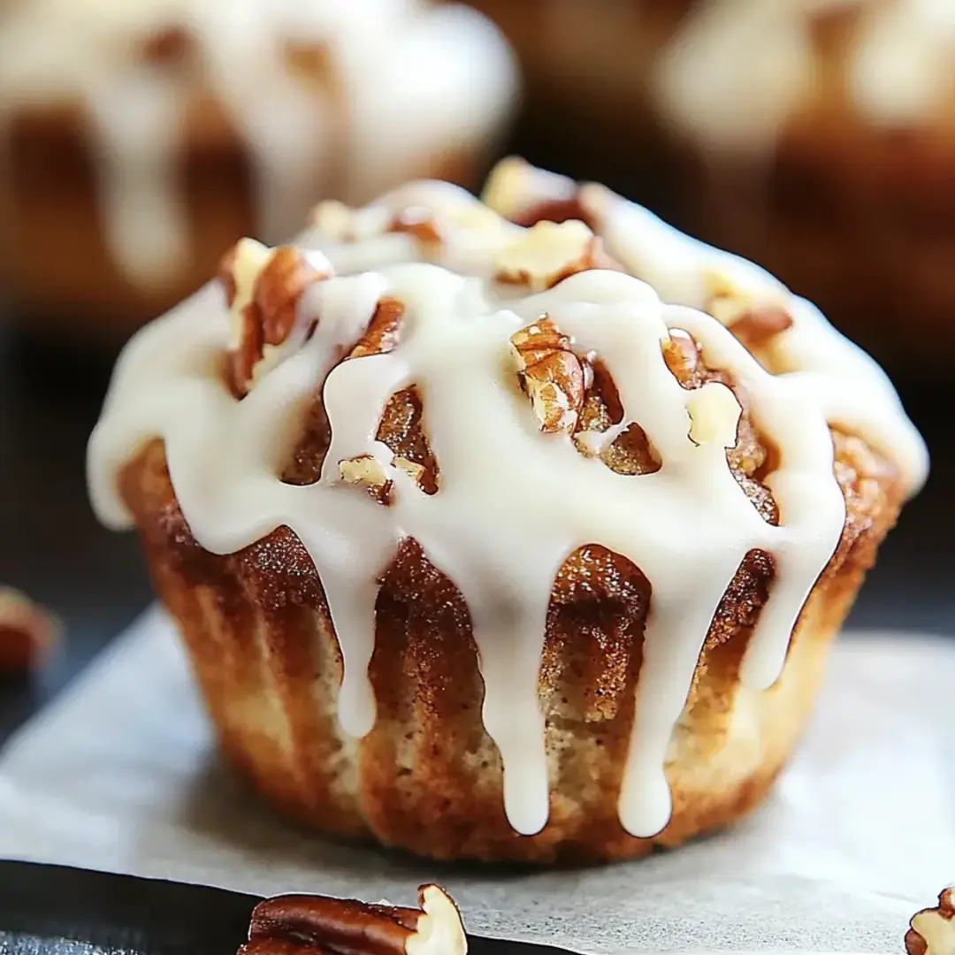 A cupcake with white icing and nuts on top.