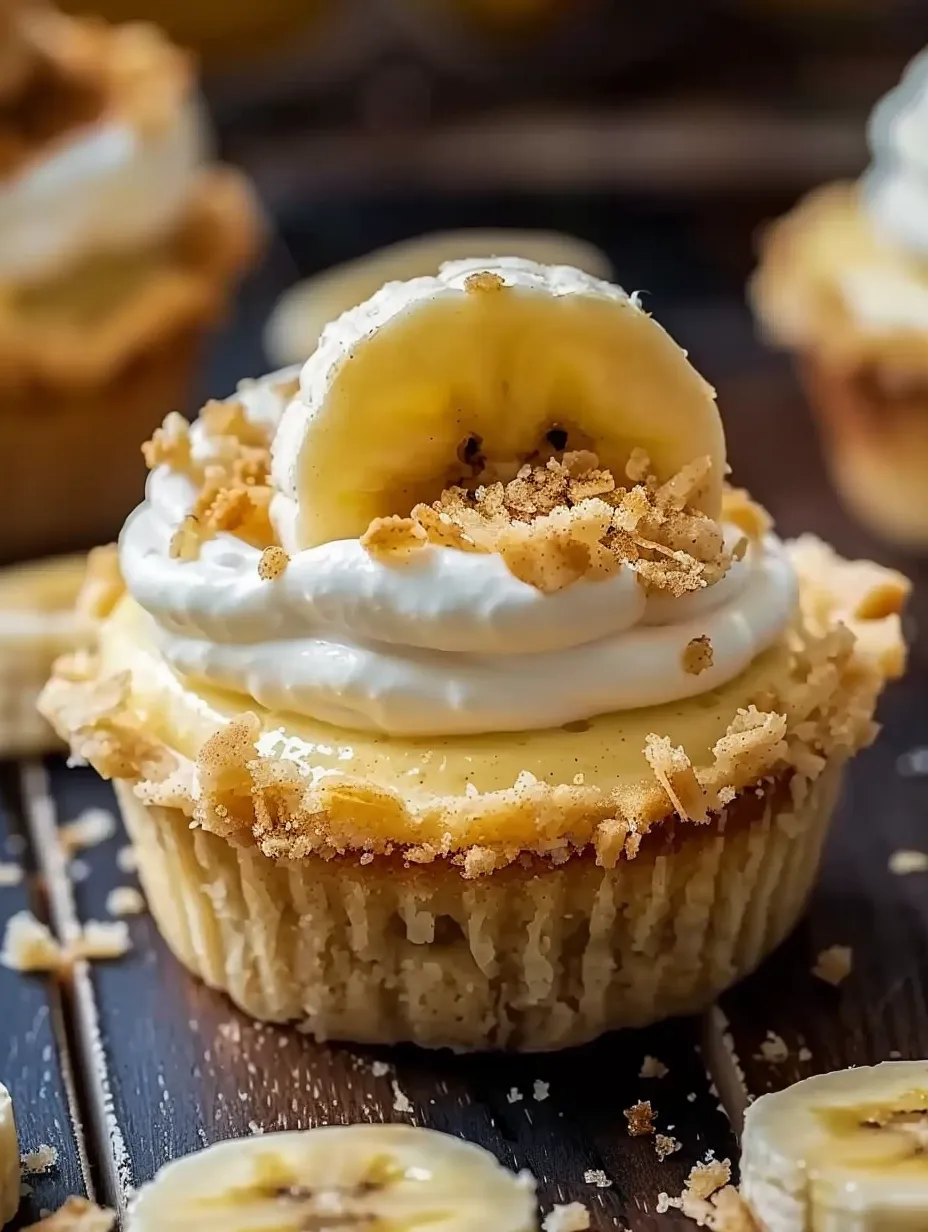 A cupcake with a banana.