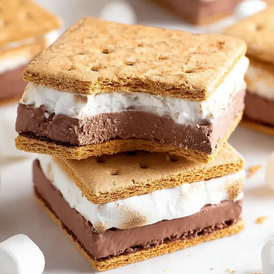 A chilled delight of frozen s'mores.