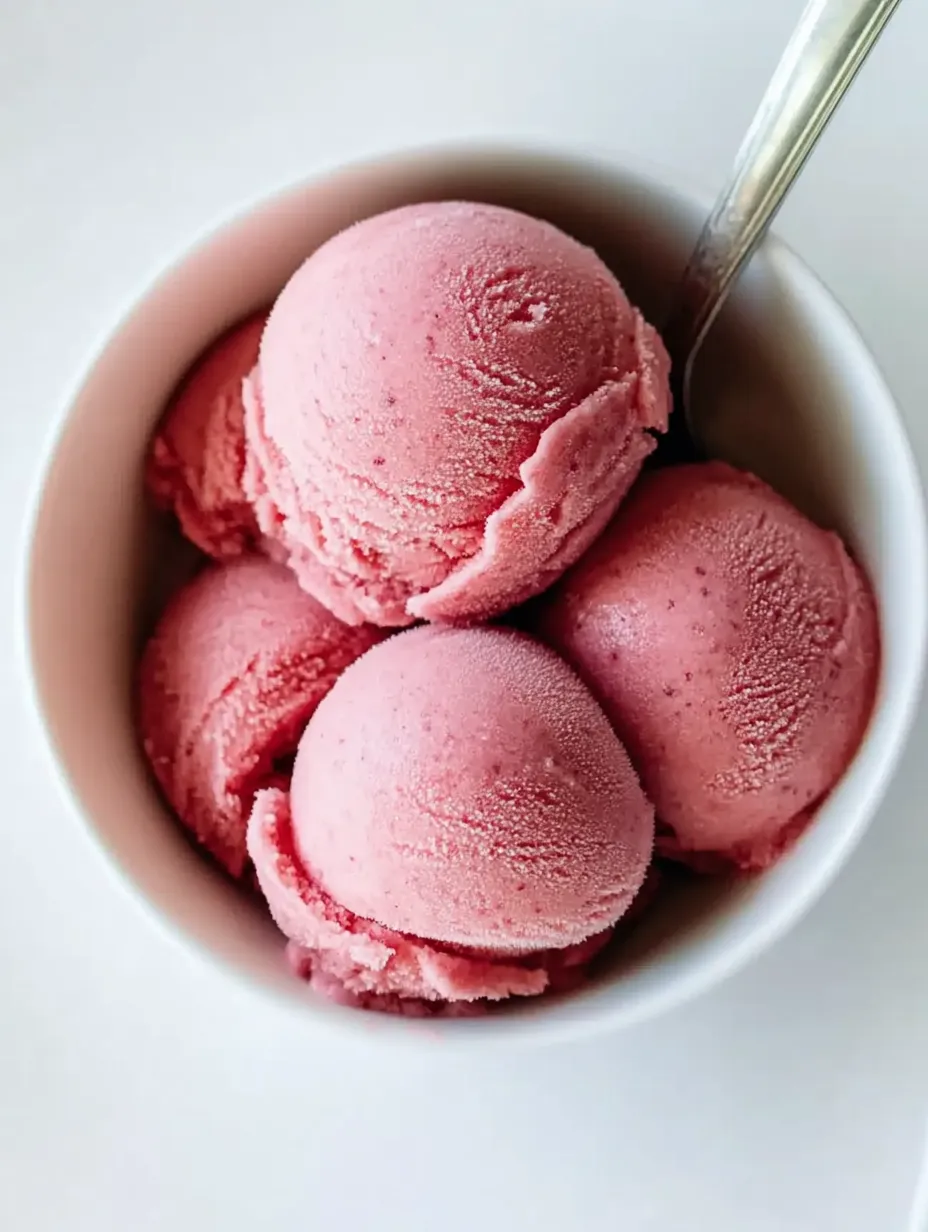A bowl of homemade strawberry frozen yogurt.
