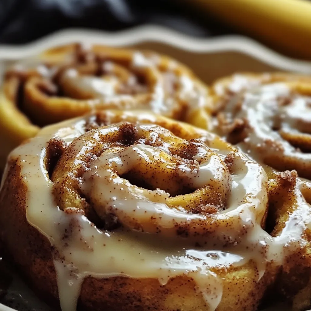 Three cinnamon rolls on a plate.