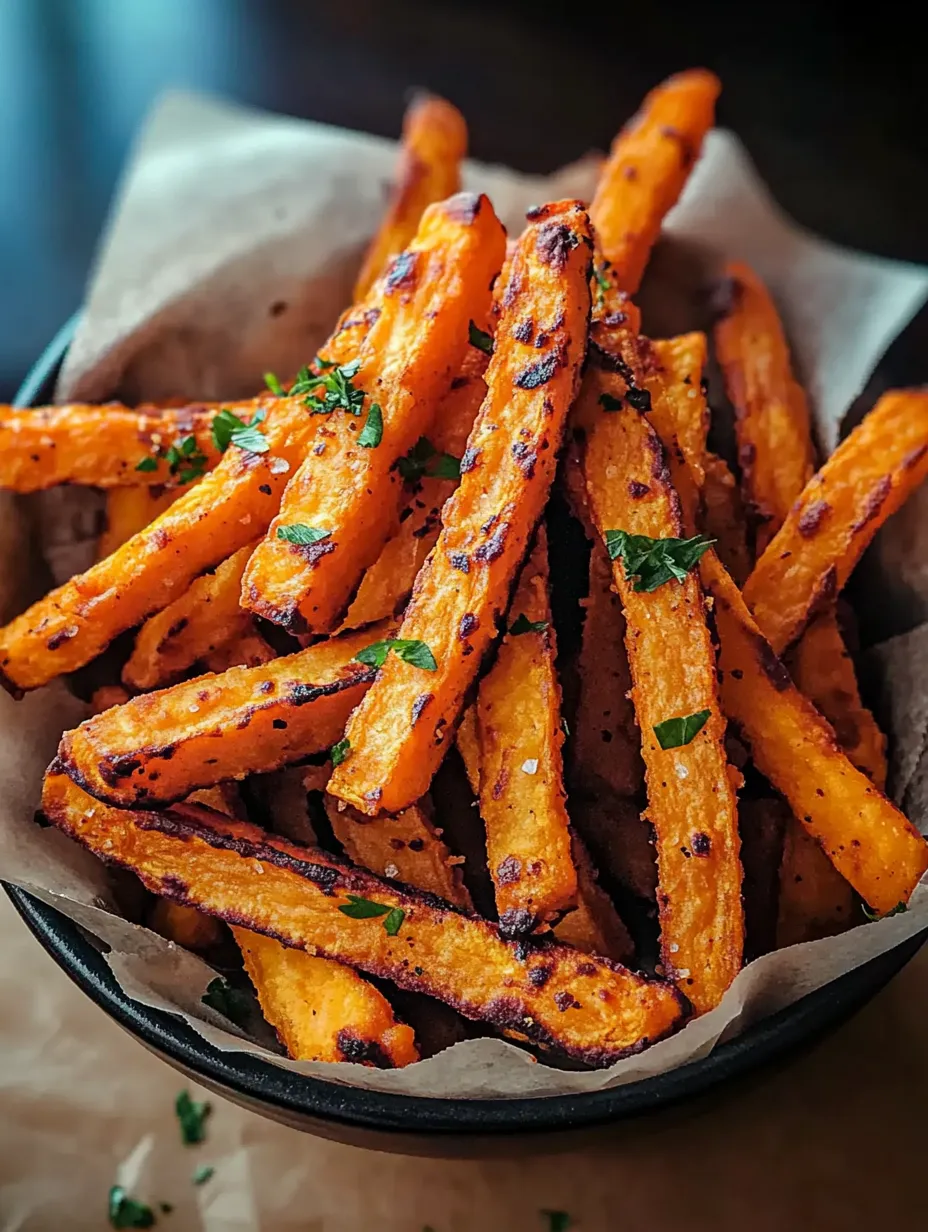 A bowl of crispy oven baked fries recipe.