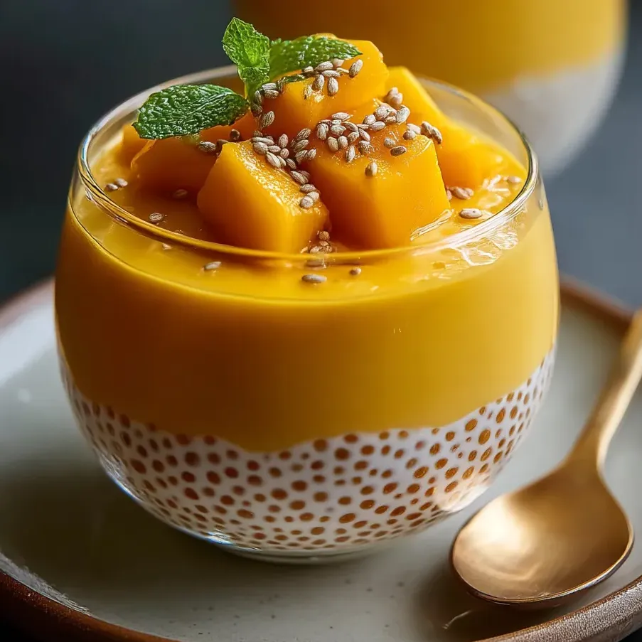 A bowl of mango sago dessert.