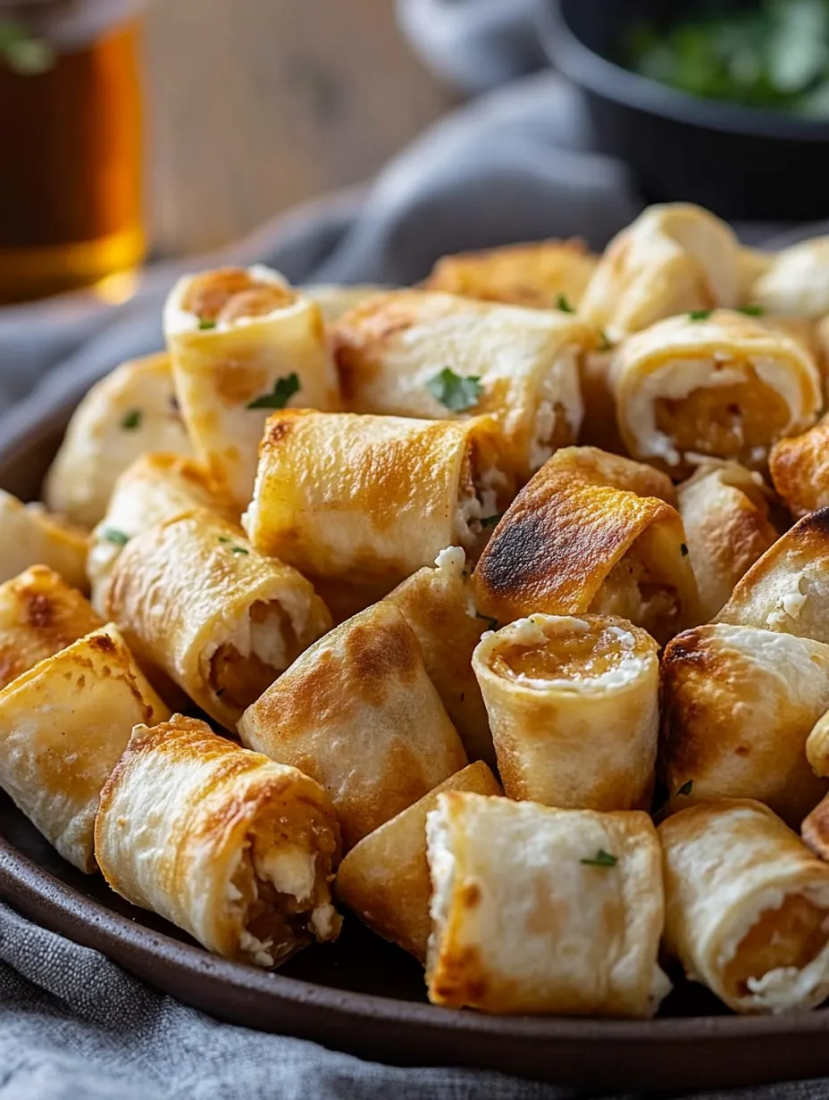 A plate of cream cheese tortilla bites recipe.