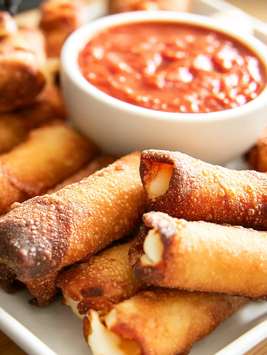 Mozzarella fried cheese bites with a dipping sauce.