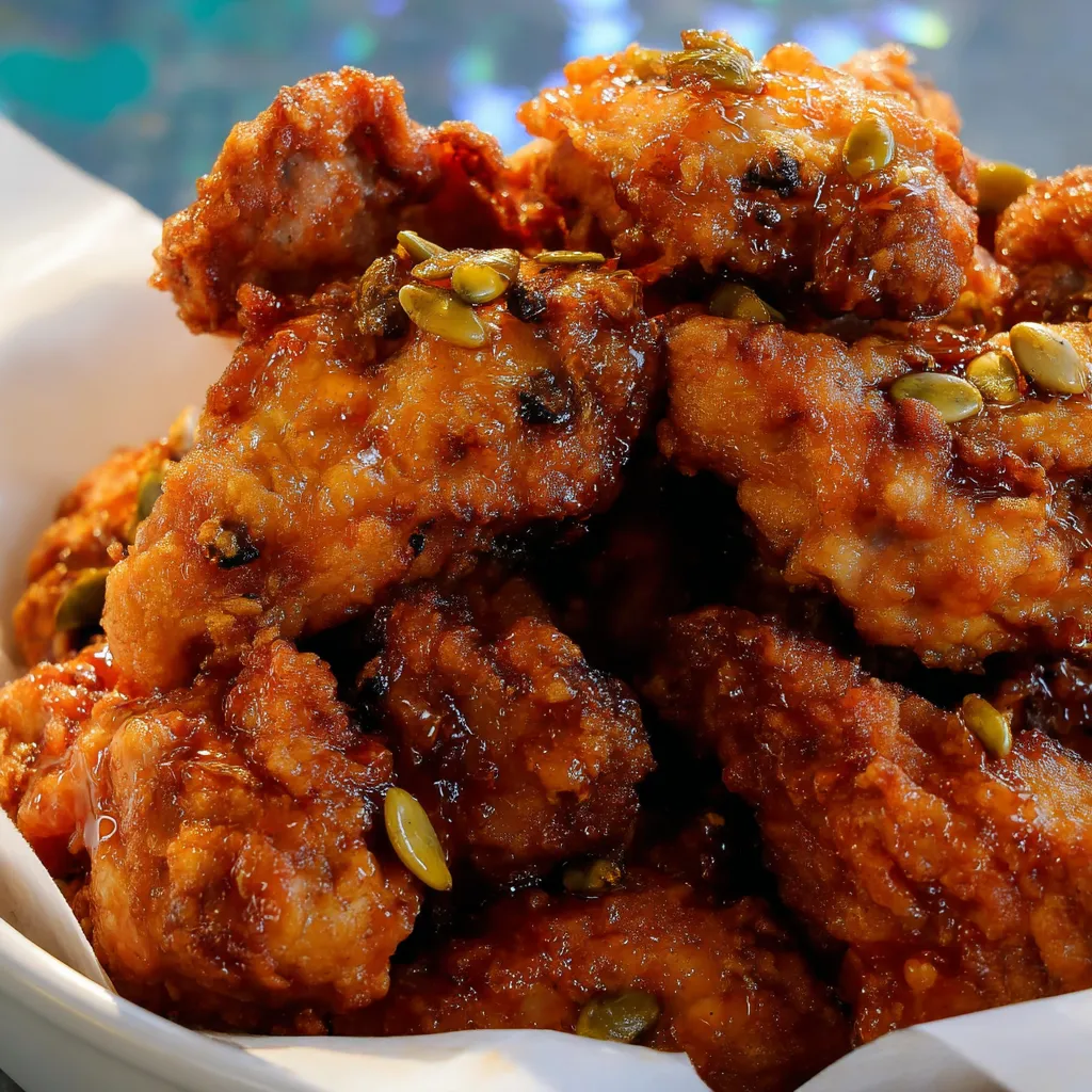 A plate of Honey Butter Fried Chicken.
