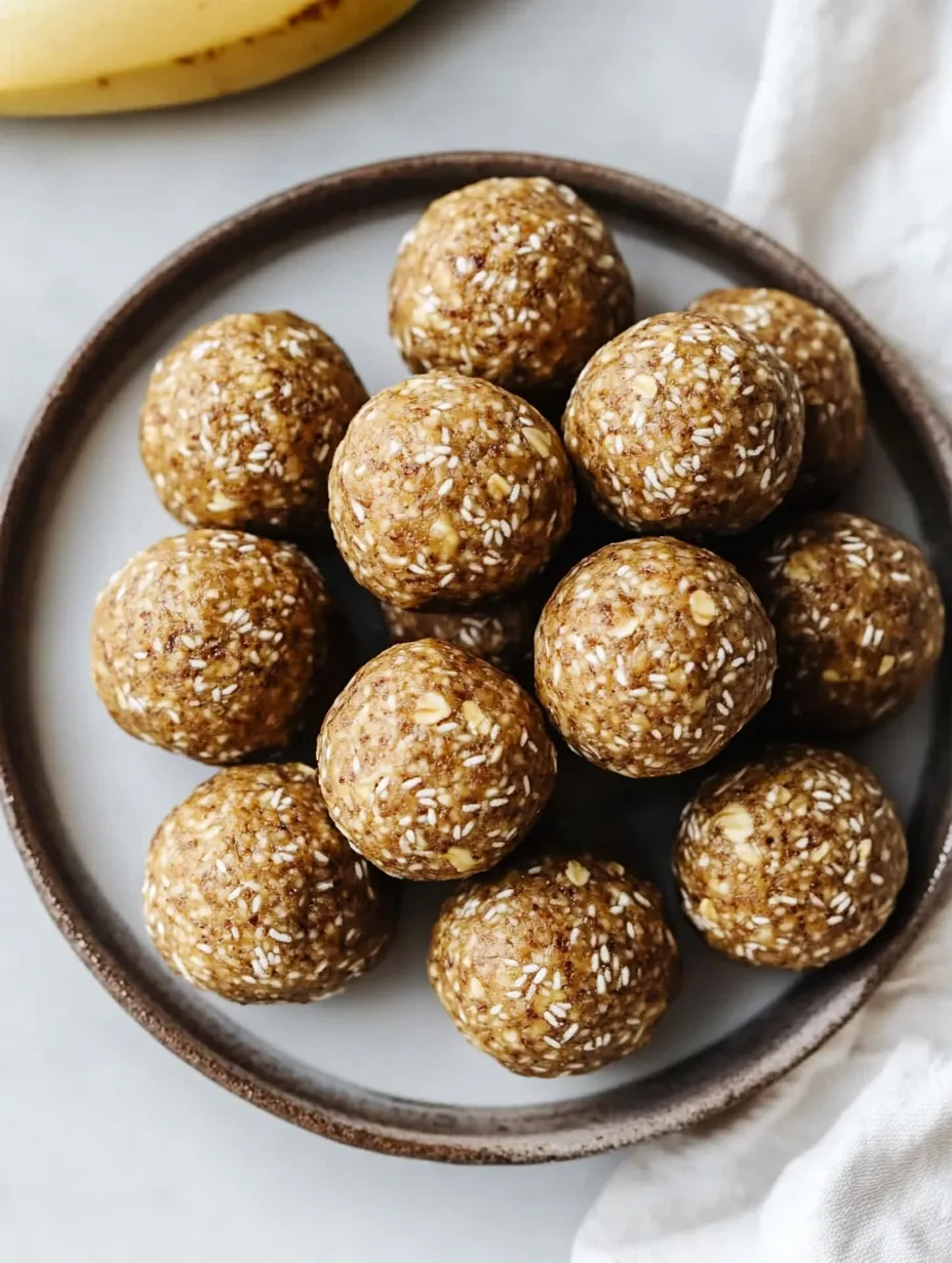 A bowl of banana bread energy balls.