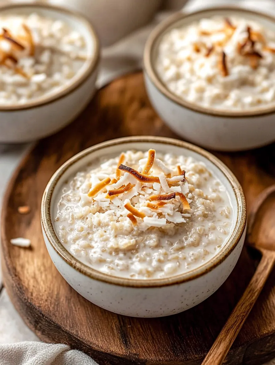 A bowl of creamy coconut rice delight recipe.