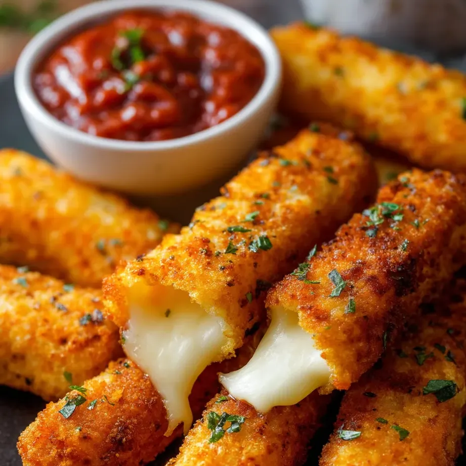 A bowl of cheese sticks with a dipping sauce.