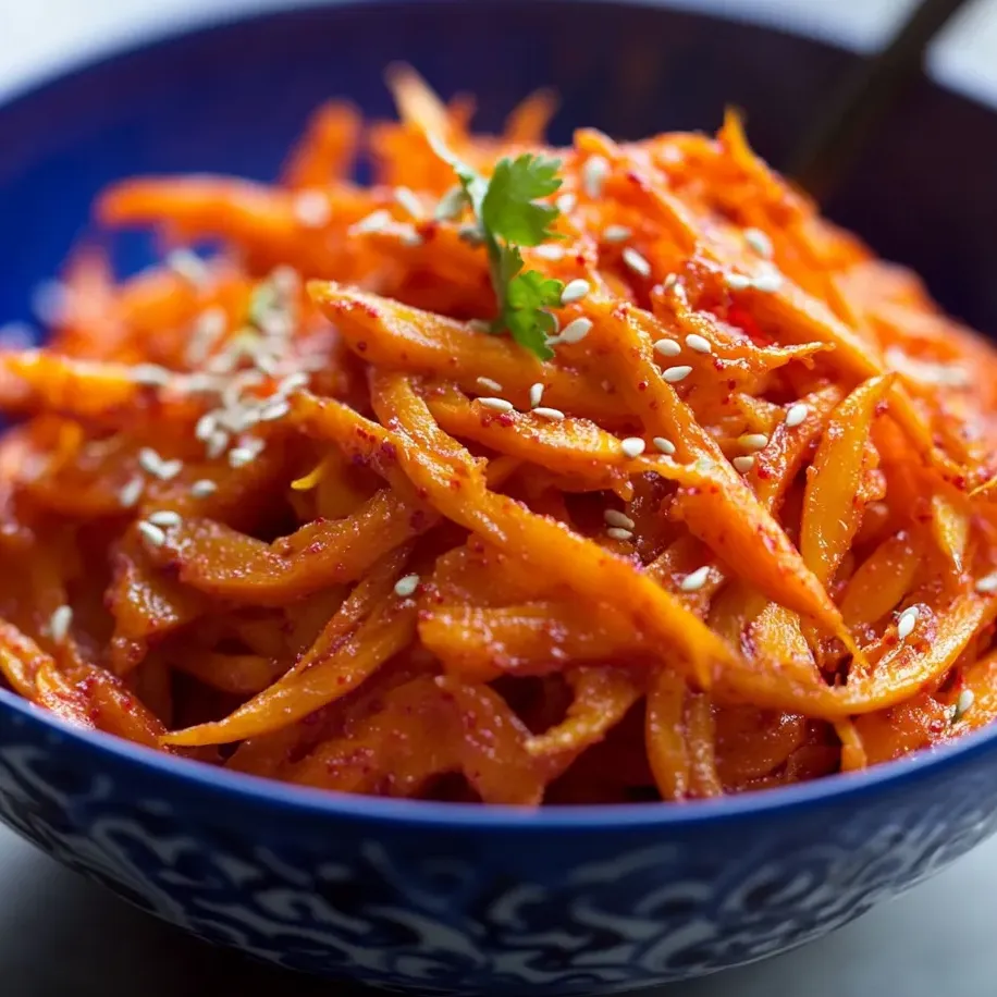 A bowl of Korean-style carrot.