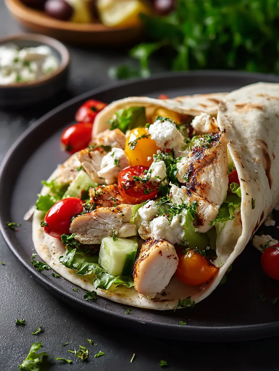 A plate of food with a wrap and tomatoes.