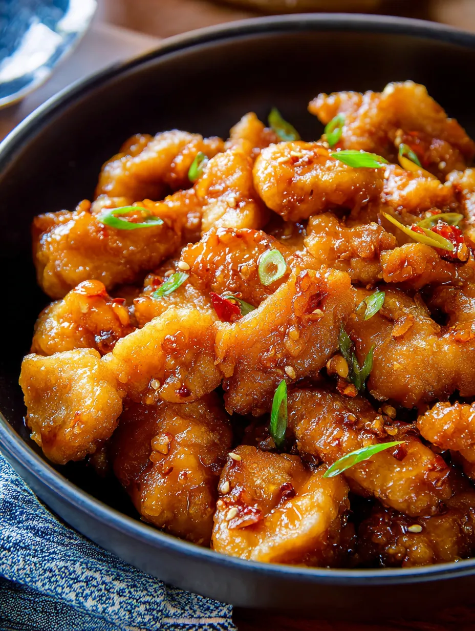 A bowl of chicken with sauce.