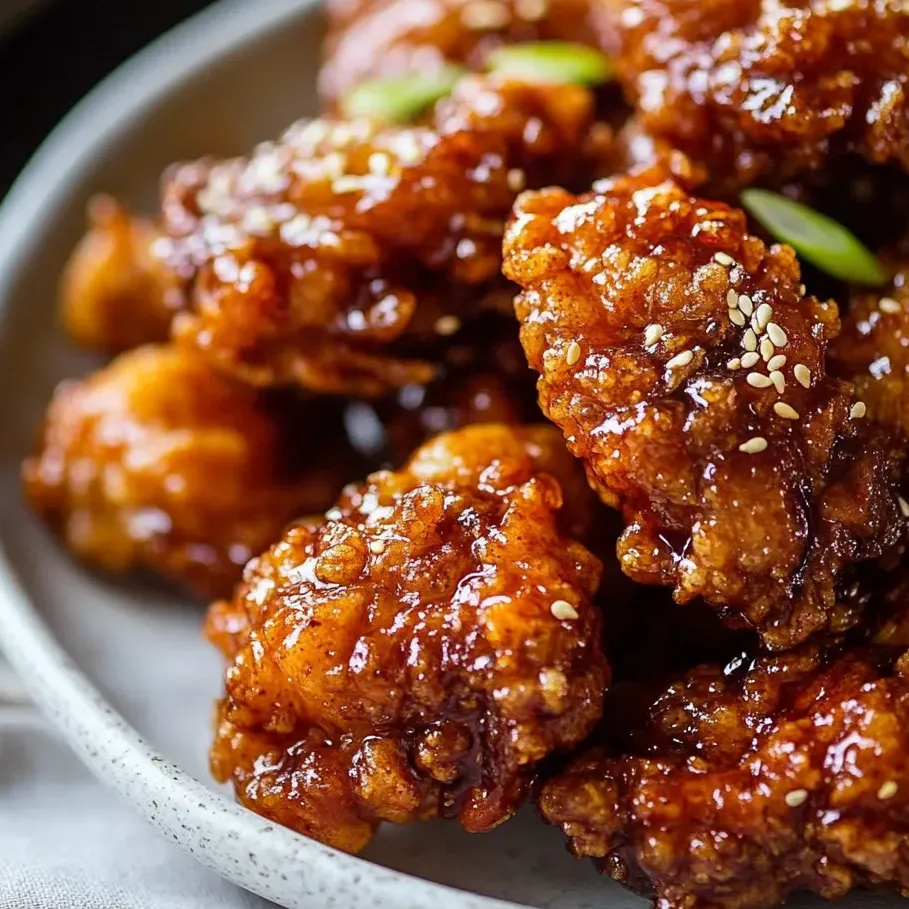 A plate of chicken with sauce.