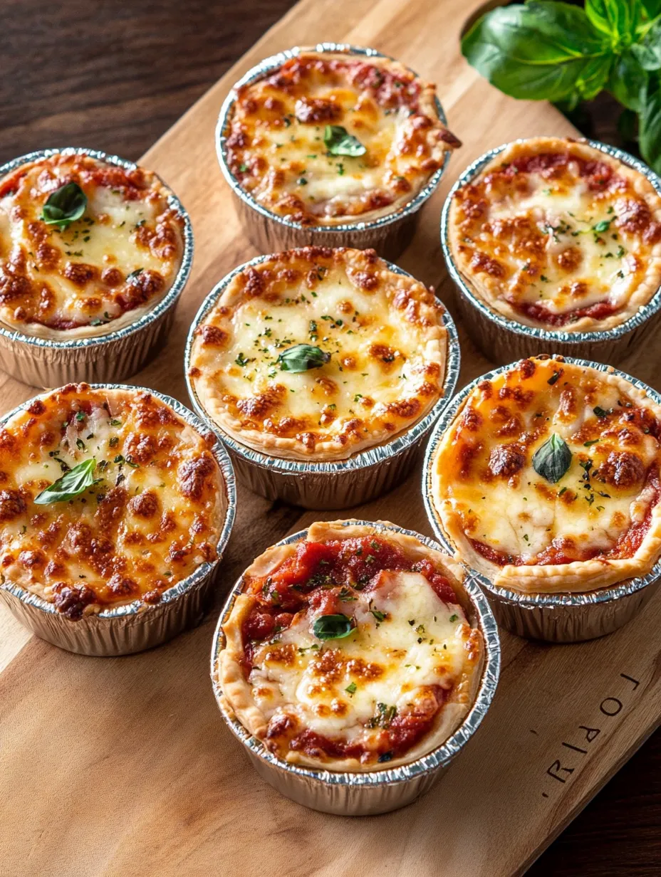 A tray of mini pizzas with cheese and sauce.