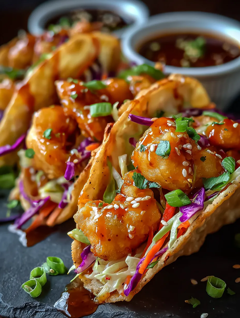 A plate of food with a sauce on it.