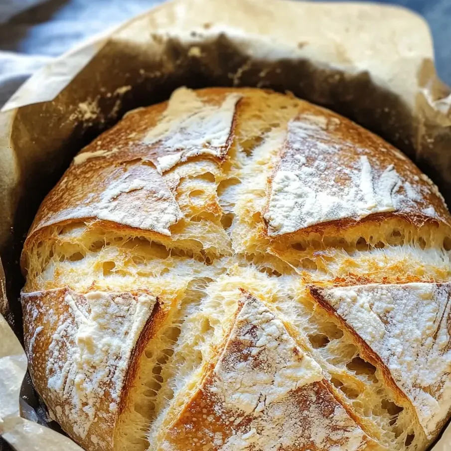 A loaf of bread with a white crust.