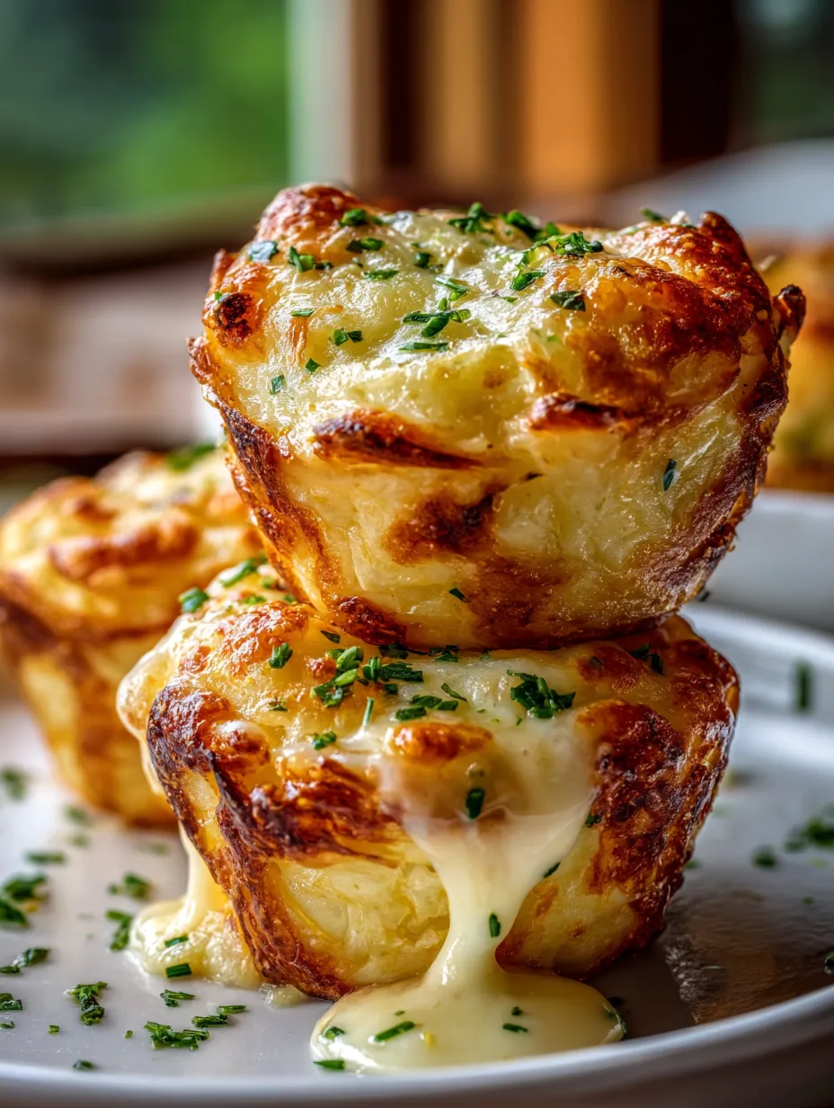Three cheese and herb filled muffins.