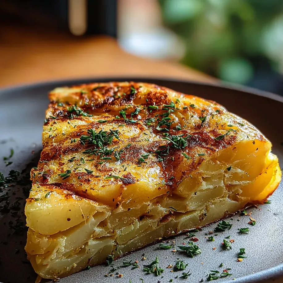 A slice of pizza with herbs on top.