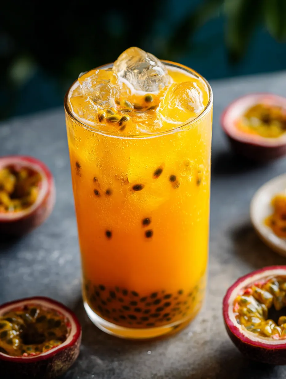 A glass of orange juice with a slice of lemon in it.