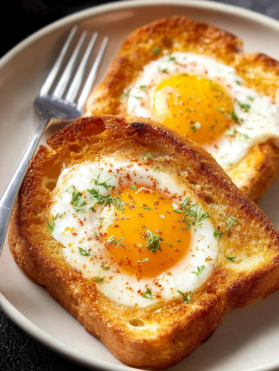 Two eggs on toast.
