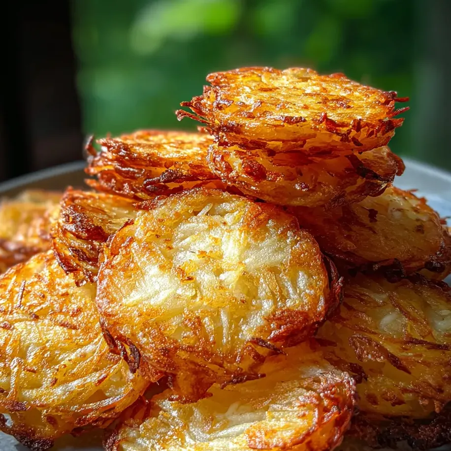 A stack of fried potatoes.