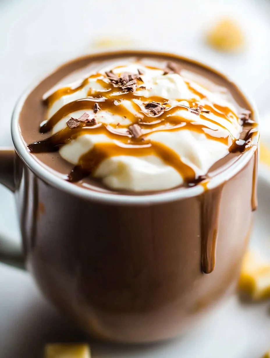 A cup of chocolate with whipped cream.