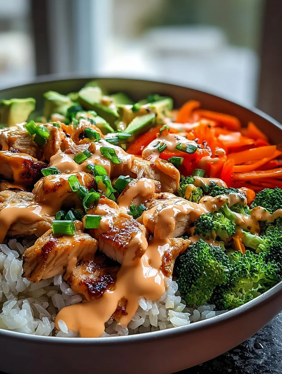 A bowl of food with rice, broccoli, carrots, and meat.