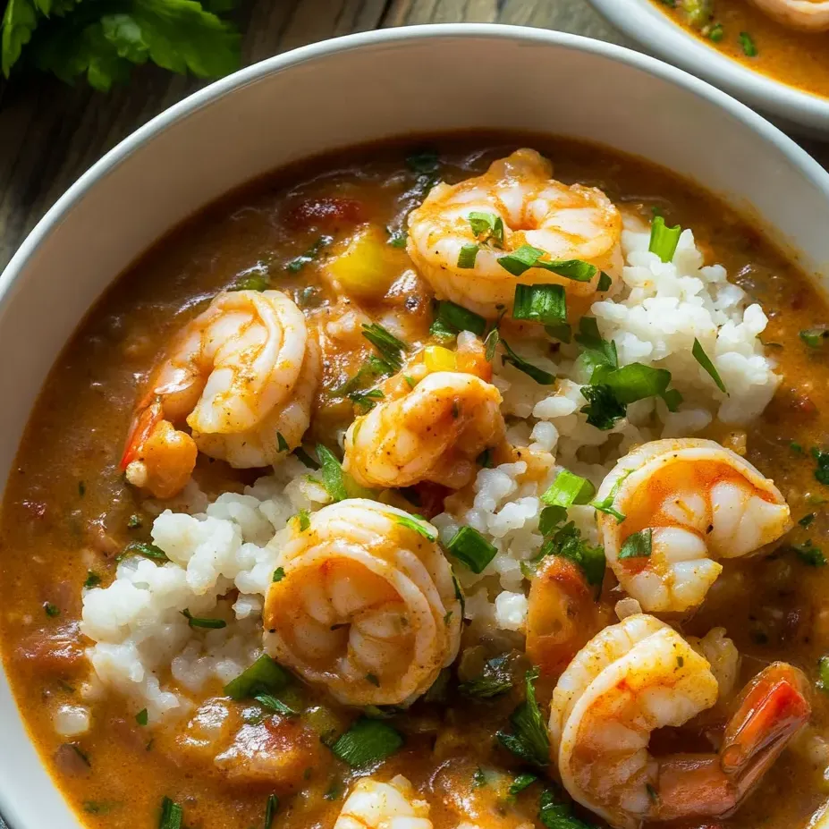 A bowl of shrimp and rice.