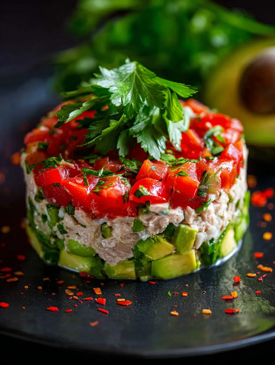 A plate of food with a green garnish.