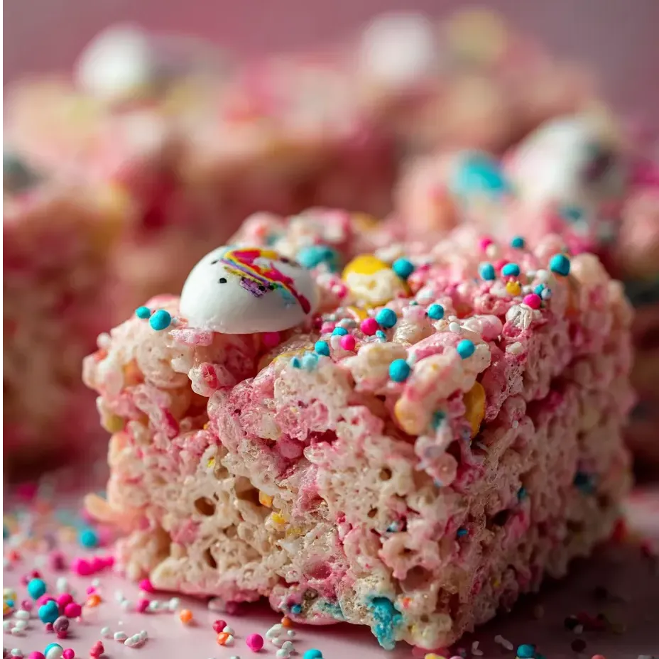 A piece of cake with a marshmallow on top.