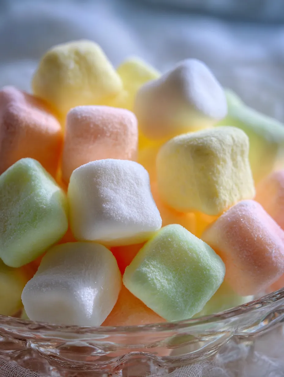 A bowl of marshmallows.