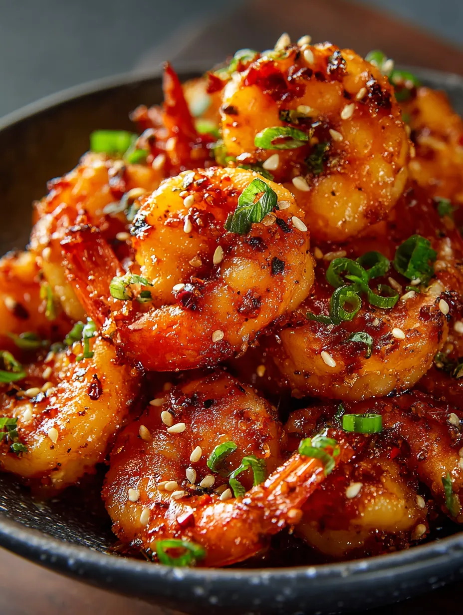 A bowl of shrimp with spices.