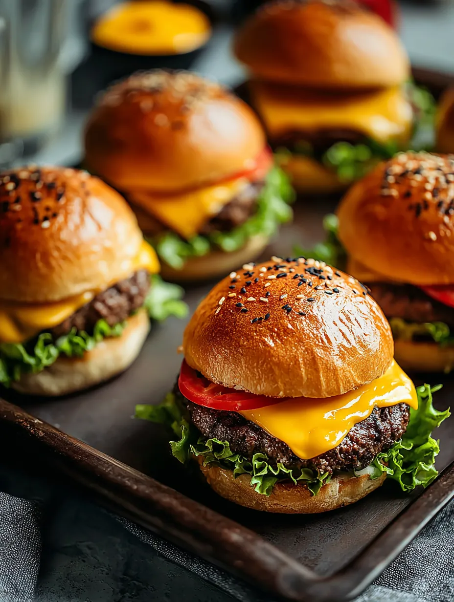 A plate of burgers with lettuce and tomato.