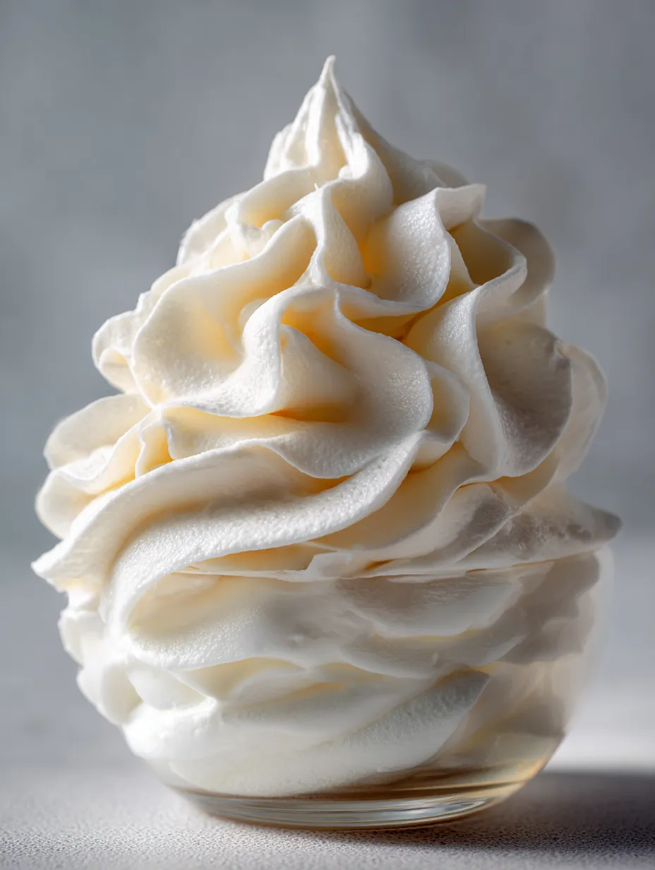 A white frothy dessert.