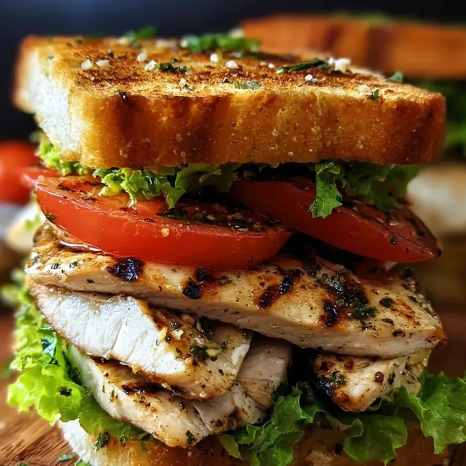 A sandwich with meat and lettuce.