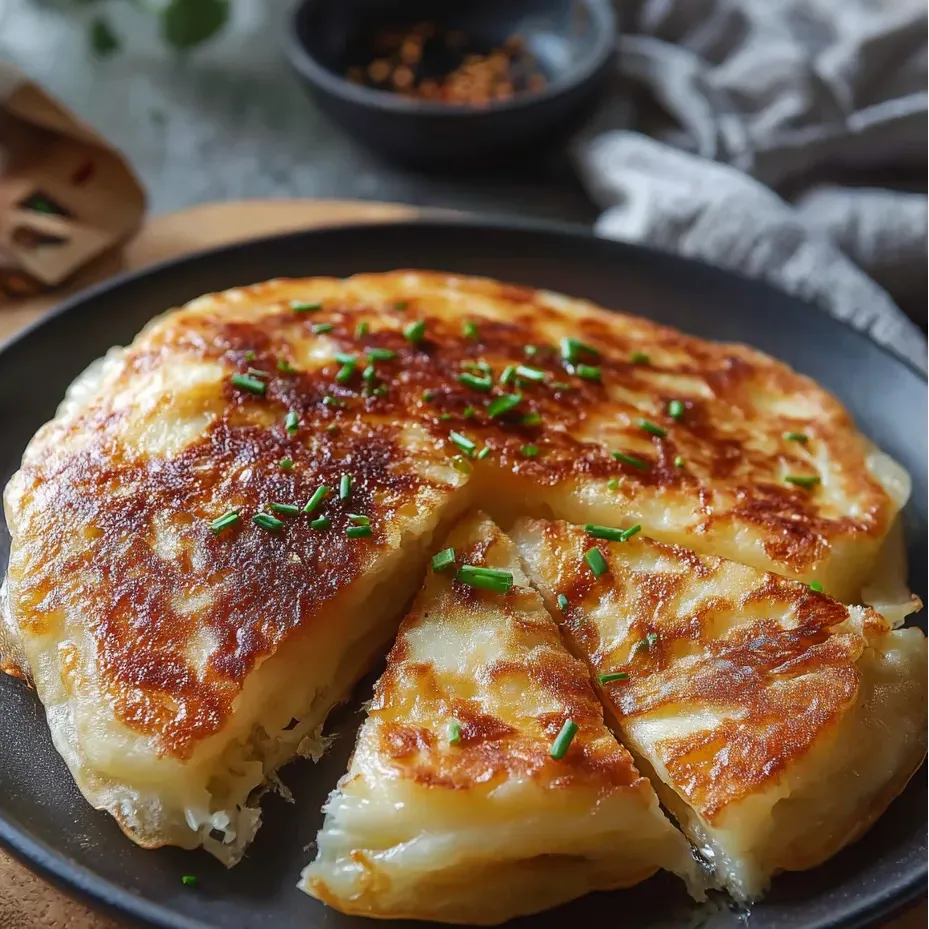 A slice of pizza with a green herb on top.