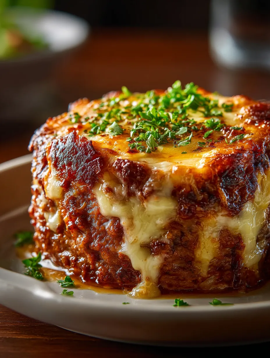 A plate of food with a casserole dish on it.