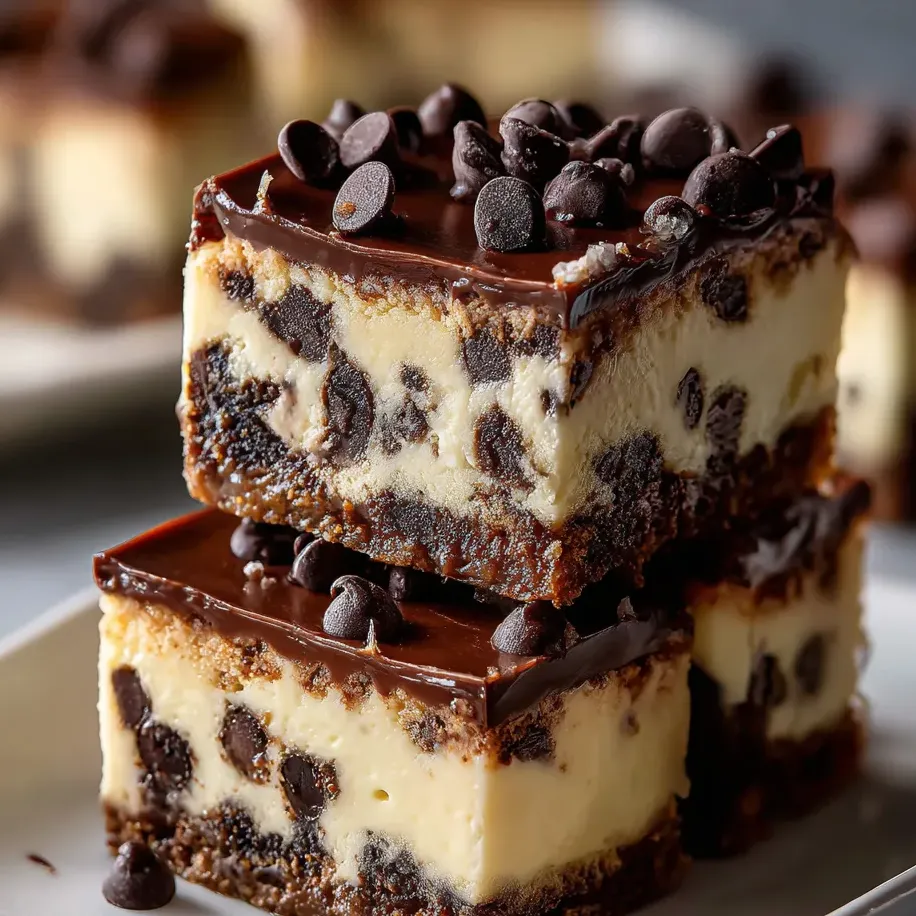 A close up of a piece of chocolate cake with chocolate chips.
