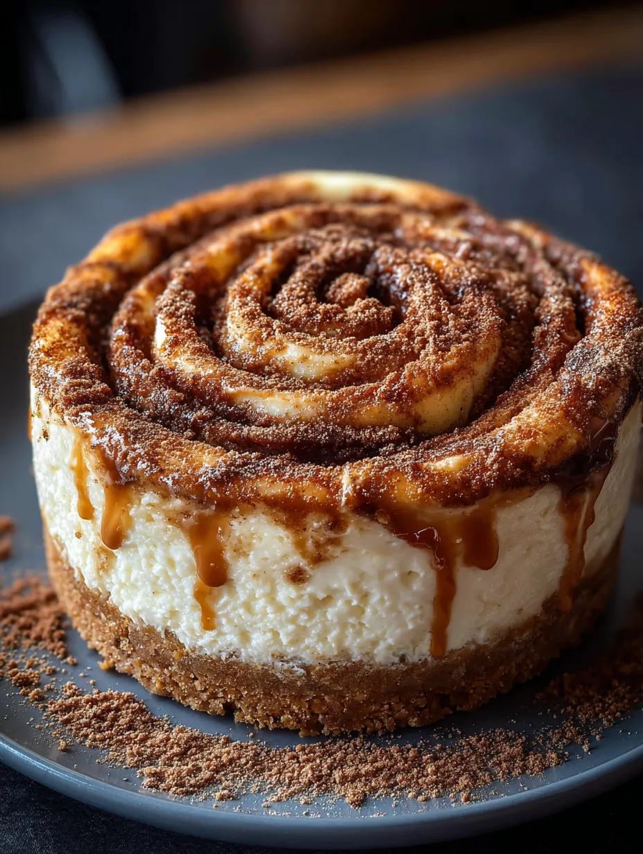 A slice of cake with a swirl of caramel on top.