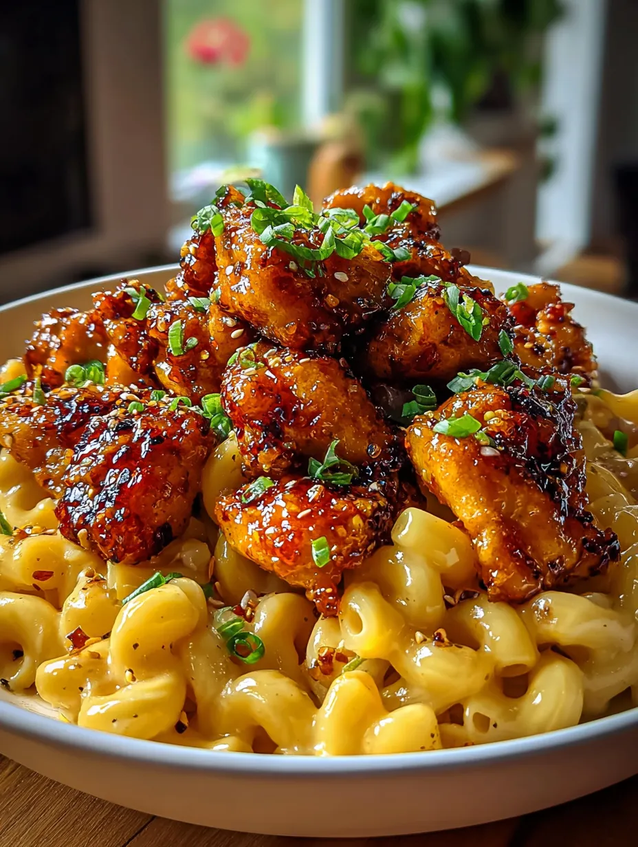 A plate of food with chicken and noodles.