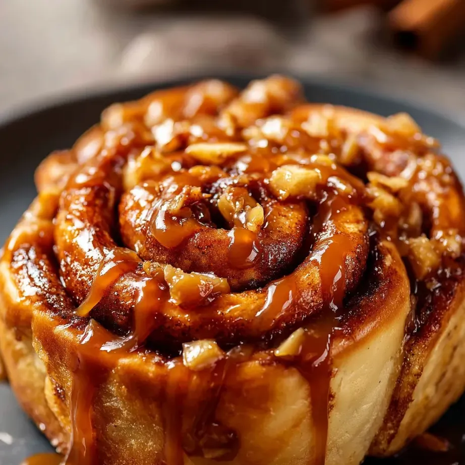 A plate with a cinnamon roll on it.