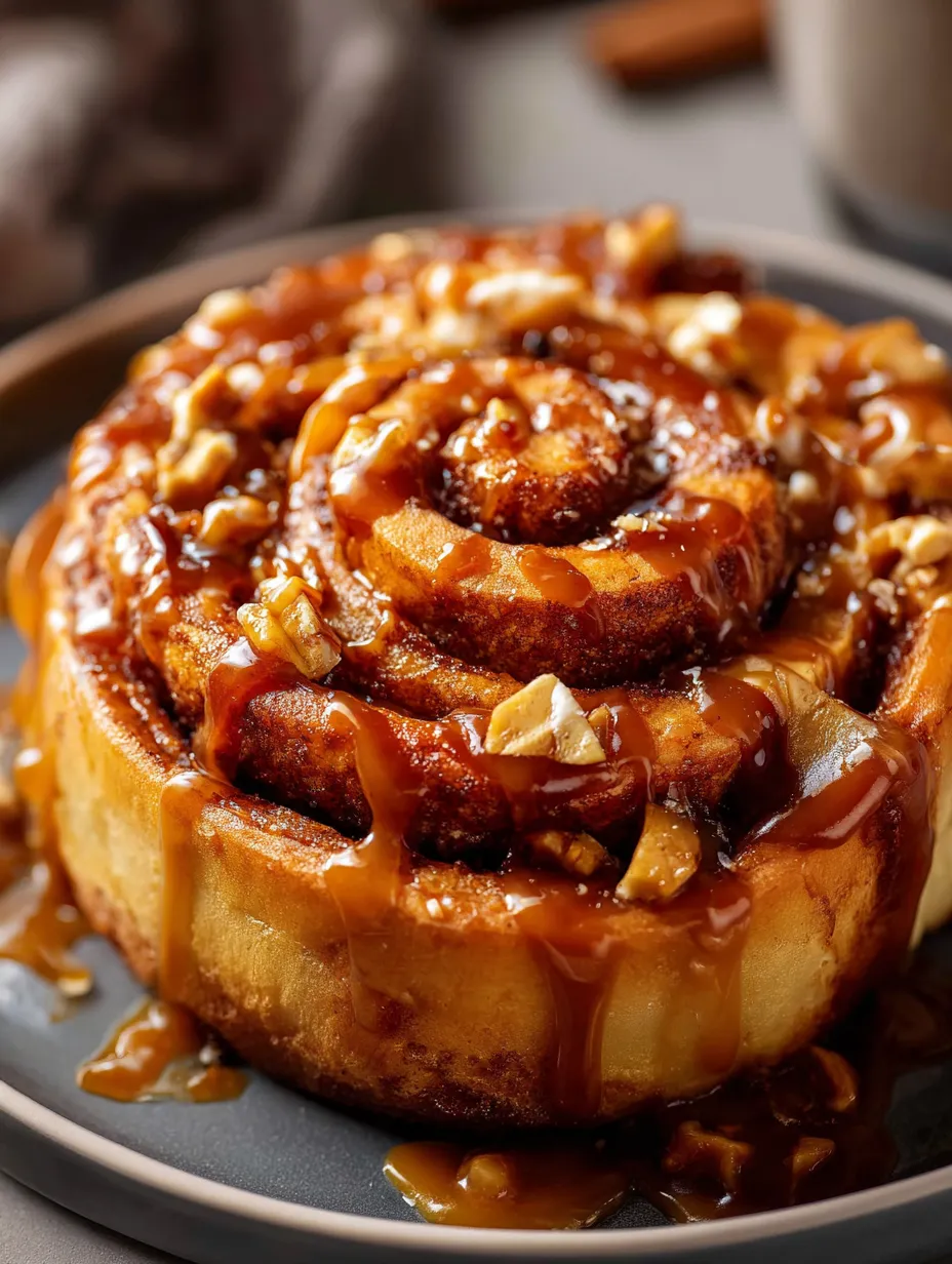 A cake with a caramel glaze.