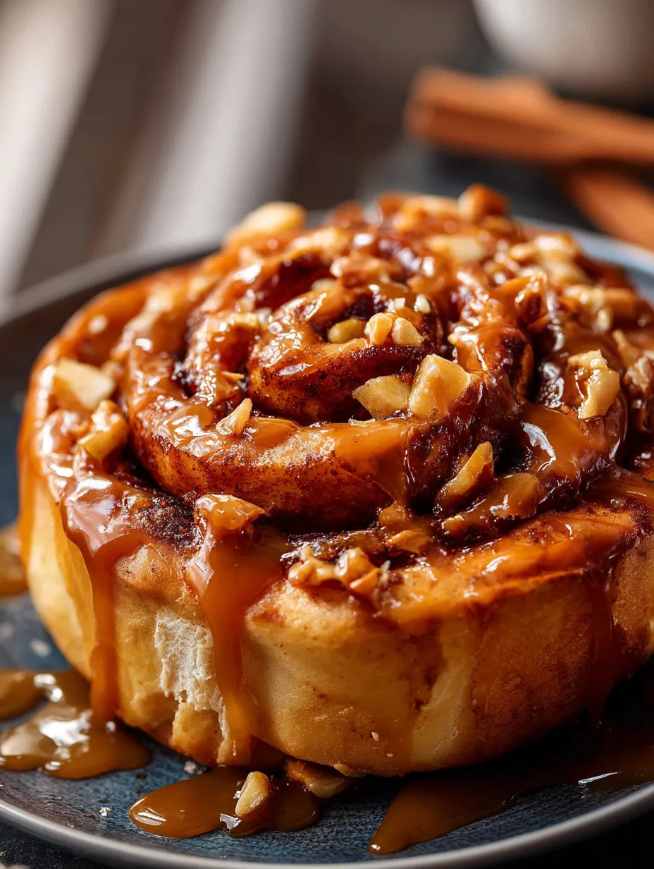 A pastry with a caramel glaze.