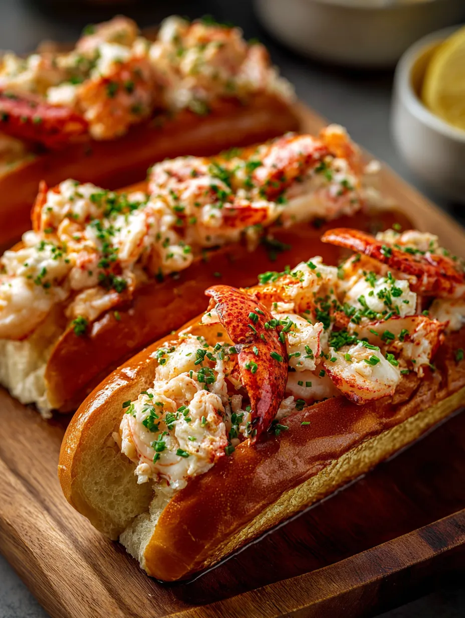 A plate of lobster rolls.