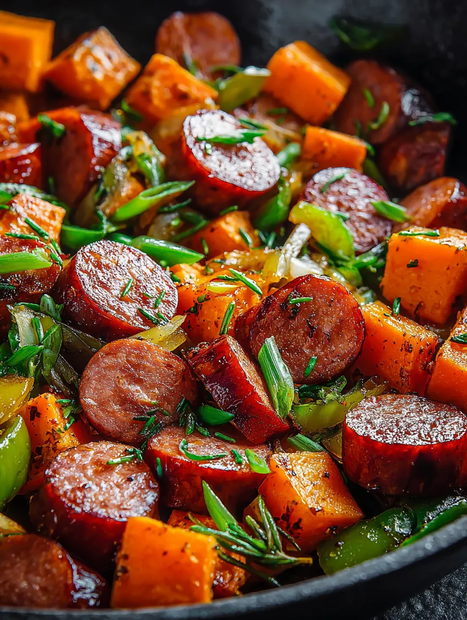 A close up of a sausage with onions and carrots.