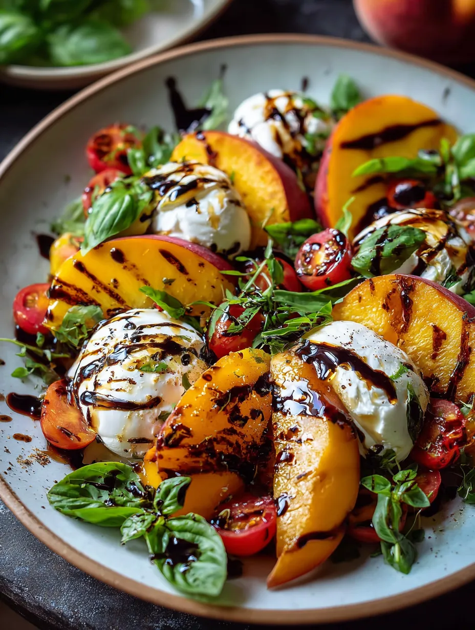 A plate of food with tomatoes, basil, and cheese.