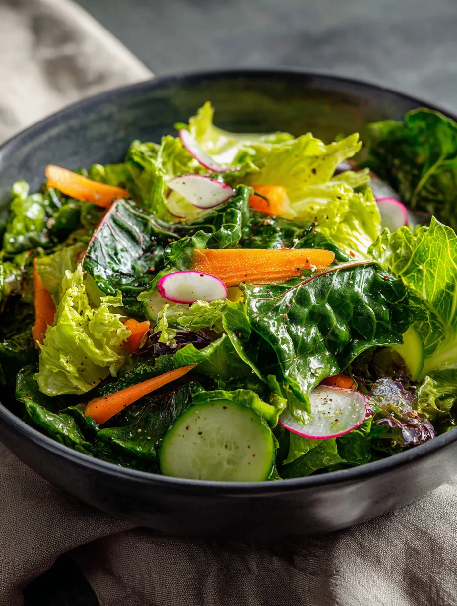 A bowl of salad with carrots, cucumbers, and lettuce.