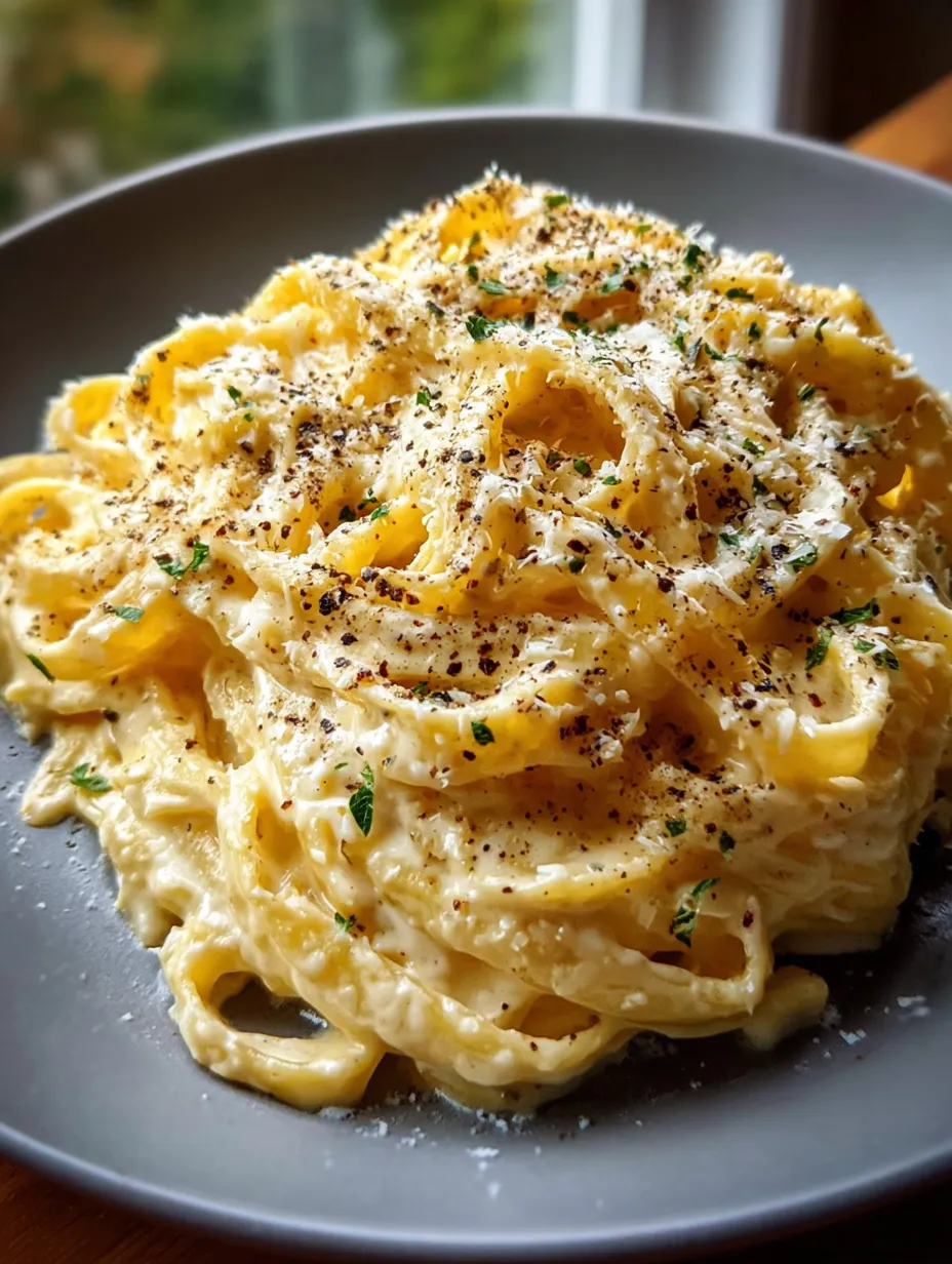 A plate of pasta with cheese and herbs.