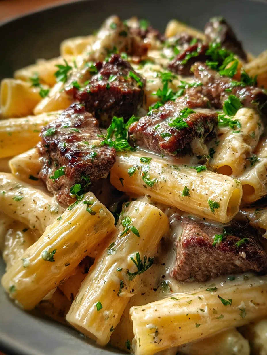 A plate of pasta with meat and cheese.