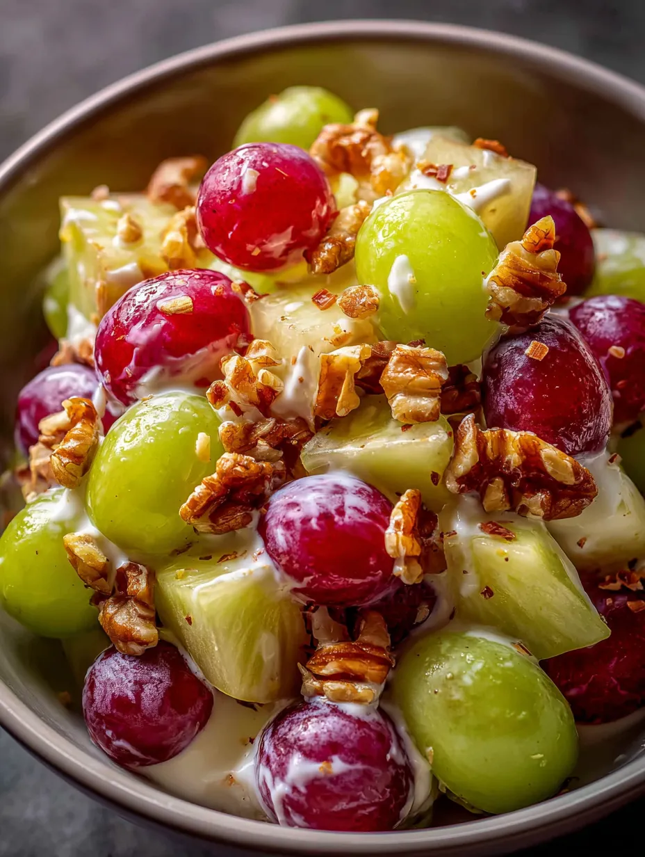 A bowl of fruit with grapes, kiwi, and other fruits.